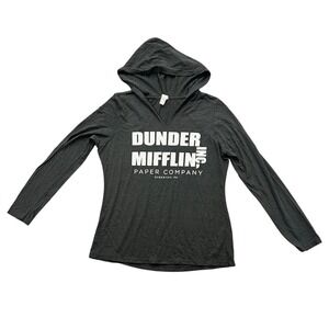 District Dunder Mifflin Hoodie Mens Medium Gray The Office TV Show Graphic Tee